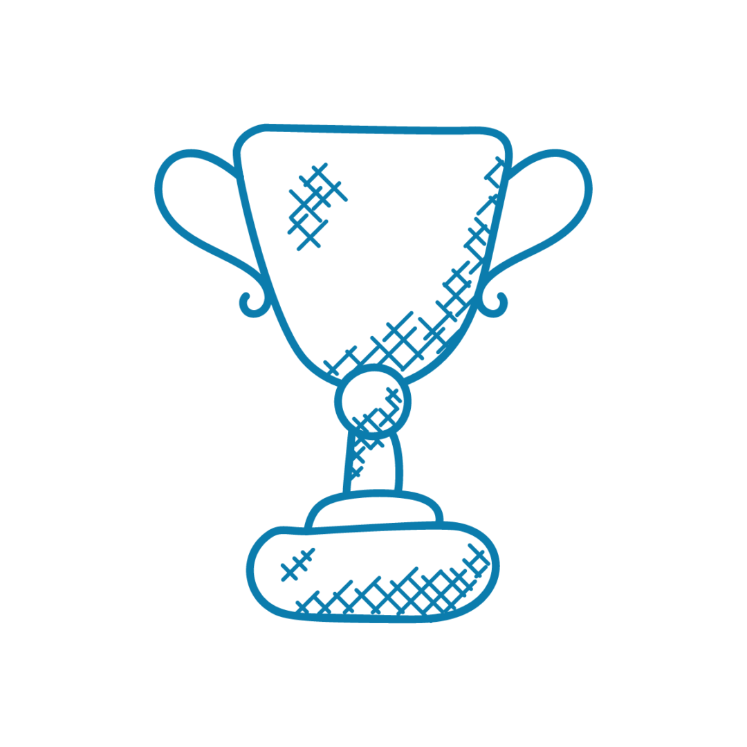 A doodle of a trophy
